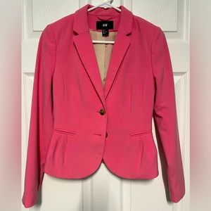 H&M Pink Pleated blazer size 6